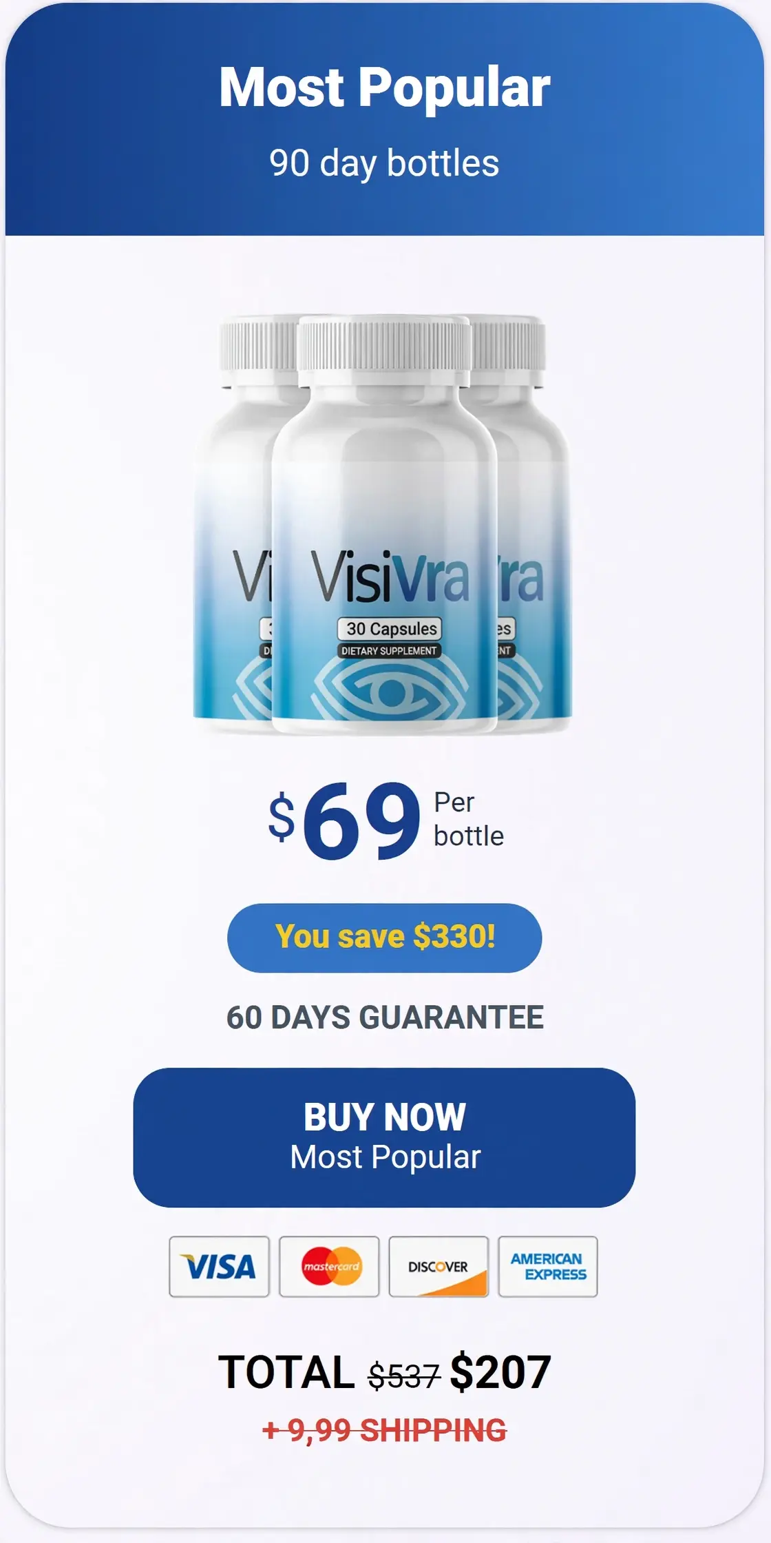 VisiVra 3 Bottle Price